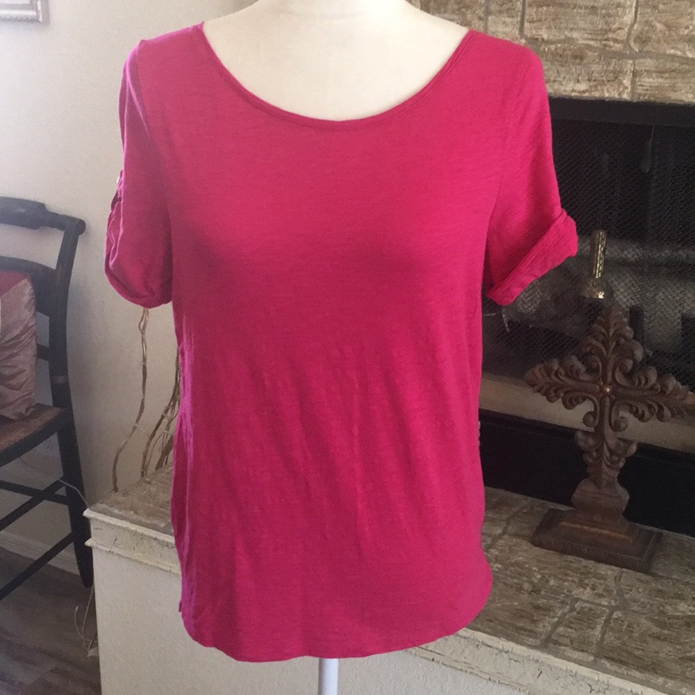 Chico’s Ultimate Tee In Fuchsia size small